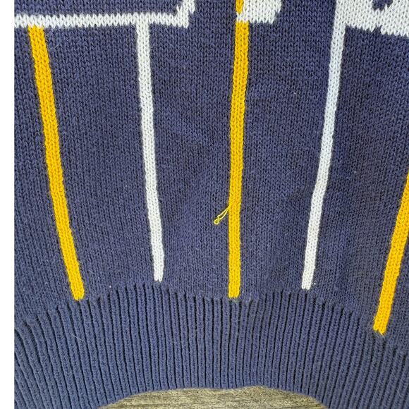 Indiana Pacers Vintage 90s striped Sweater Vest Game 7 brand Size Small baggy - Picture 4 of 6